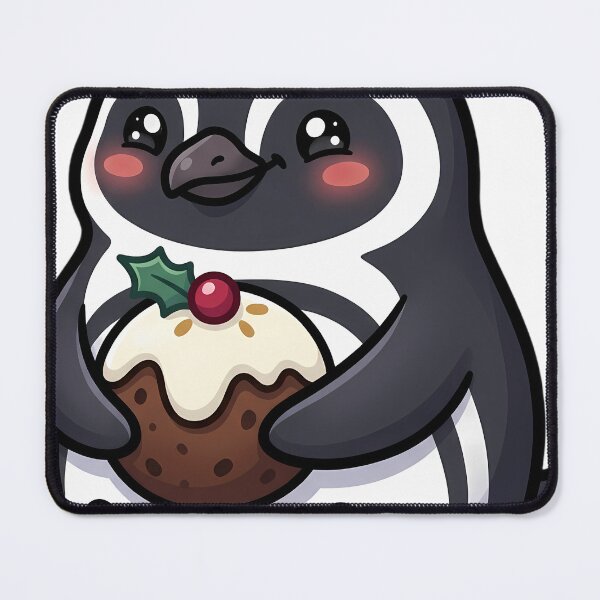 Item preview, Cute Christmas Magellanic Penguin Holding a Christmas Pudding designed and sold by pumsquare.
