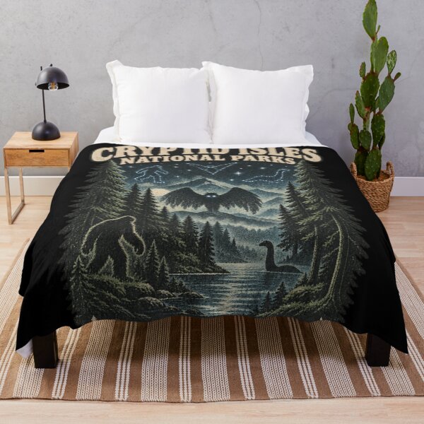 Item preview, Cryptid Isles National Parks Vintage Bigfoot Mothman designed and sold by Yellowriversss.