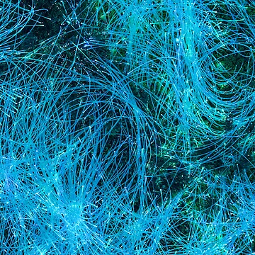 Artwork thumbnail, Turquoise Light Threads by RamyElanwar