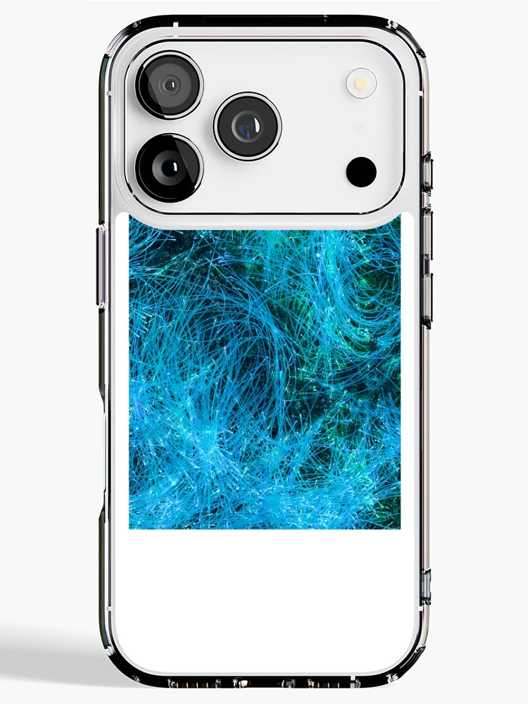 Thumbnail 1 of 5, iPhone Case, Turquoise Light Threads designed and sold by RamyElanwar.