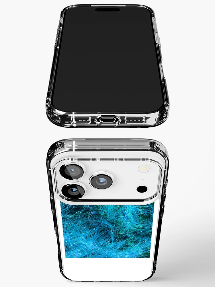 Thumbnail 3 of 5, iPhone Case, Turquoise Light Threads designed and sold by RamyElanwar.