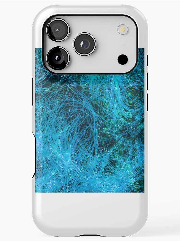 Thumbnail 1 of 4, iPhone Case, Turquoise Light Threads designed and sold by RamyElanwar.