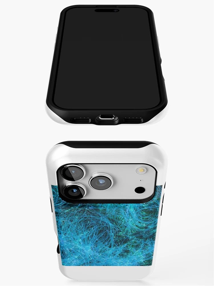 Thumbnail 3 of 4, iPhone Case, Turquoise Light Threads designed and sold by RamyElanwar.