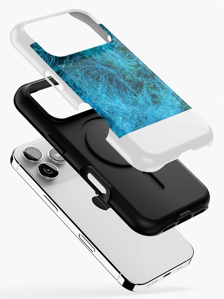 Thumbnail 2 of 4, iPhone Case, Turquoise Light Threads designed and sold by RamyElanwar.