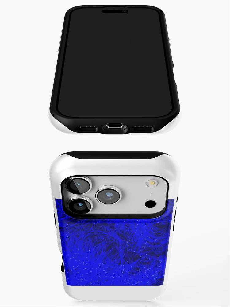 Thumbnail 3 of 4, iPhone Case, Electric Blue Threads designed and sold by RamyElanwar.