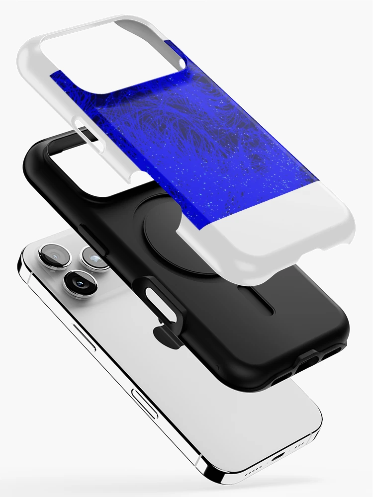 Thumbnail 2 of 4, iPhone Case, Electric Blue Threads designed and sold by RamyElanwar.