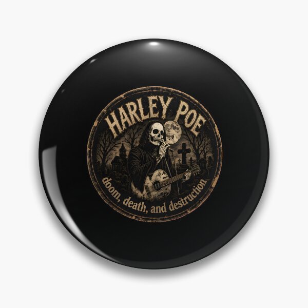 Artikelvorschau, HarleyPoe Doom Death Destruction Grim Reaper Lute entworfen und verkauft von OKAYDA.