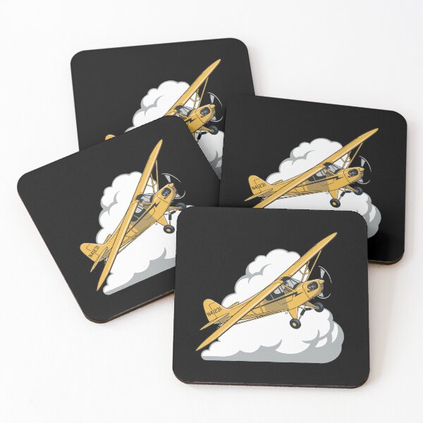 Item preview, The Retro Piper Cub Airplane Illustration designed and sold by Museum Of Non-Existing Art.