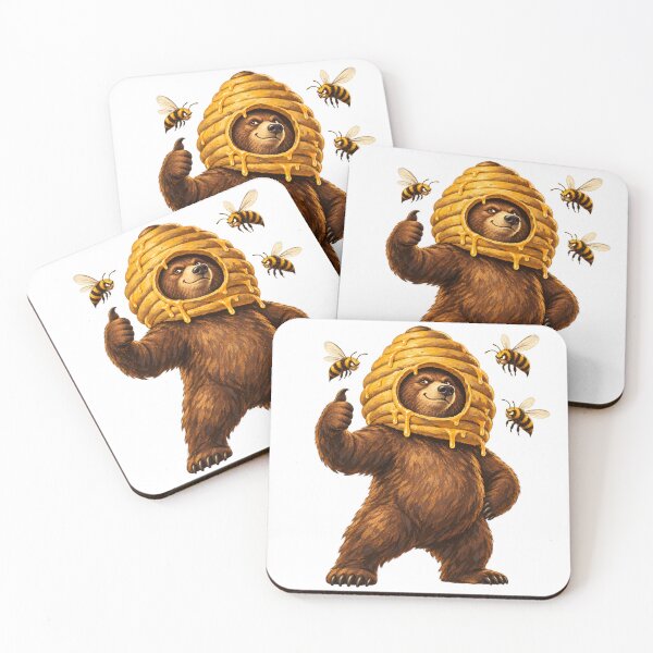 Item preview, Honey Mission - Bear Wearing a Beehive designed and sold by Digipeel.