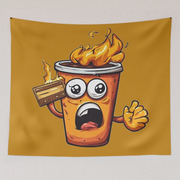Item preview, Black Friday Survival Burning Credit Card Coffee Humor designed and sold by Digital Design Art.