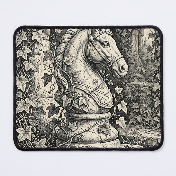 Item preview, Ancient Horse Statue in Overgrown Ivy Garden designed and sold by Michaelragheb.