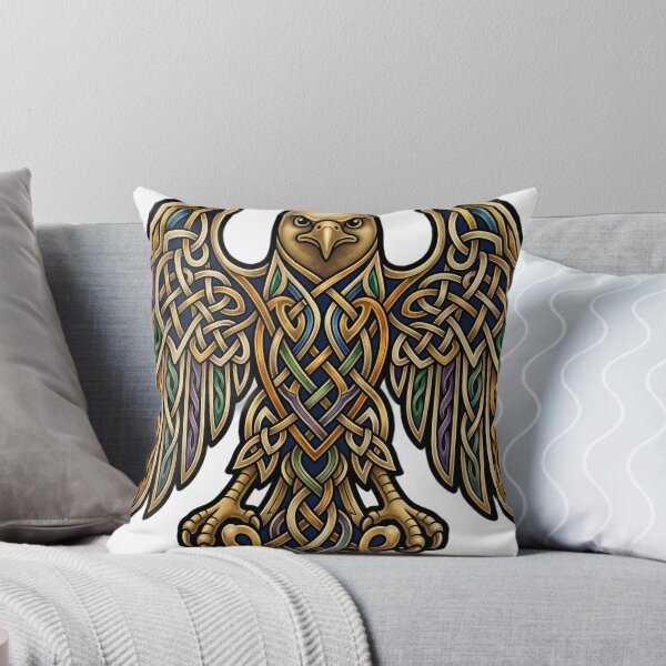 Item preview, Gothic Norse Hawk - Swept Wing Knotwork Art designed and sold by IllumeInk.