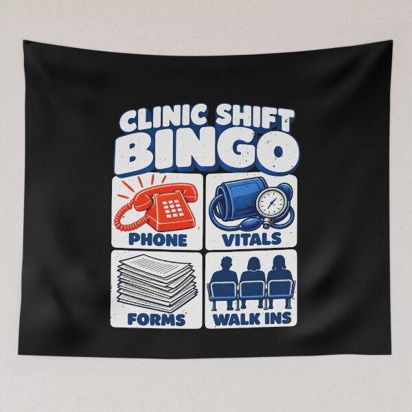 Item preview, Clinic Work Bingo for Healthcare Staff designed and sold by elderberry.