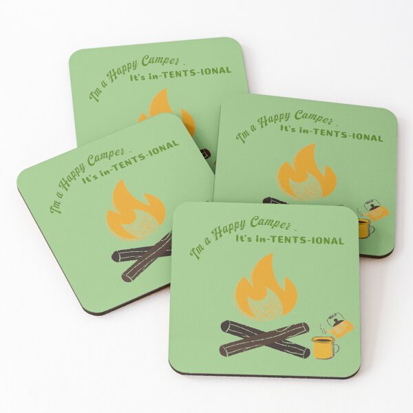 Item preview, I'm A Happy Camper It's Intentional Funny Camping Pun designed and sold by rnscreationsin.