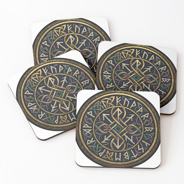 Item preview, Gothic Rune Amulet - Carved Disc Art designed and sold by IllumeInk.