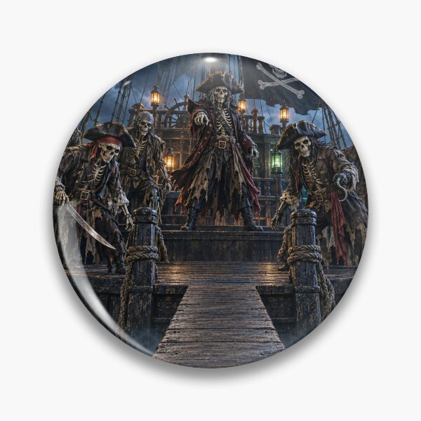 Item preview, Haunted Pirate Ship Skeleton Crew – Gothic Halloween Ghost Ship designed and sold by TXLou.