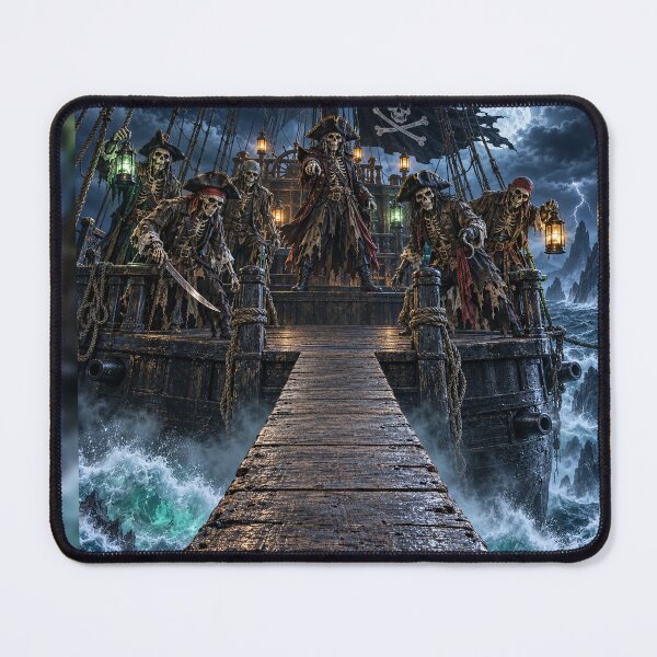 Item preview, Haunted Pirate Ship Skeleton Crew – Gothic Halloween Ghost Ship designed and sold by TXLou.