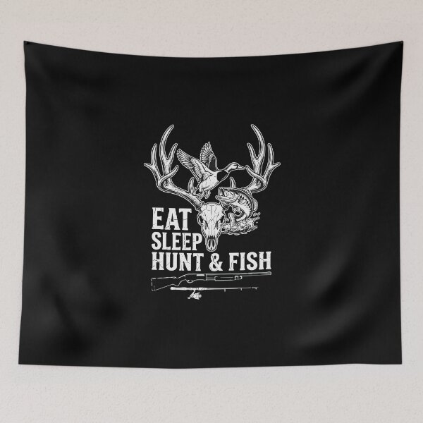 Item preview, Eat Sleep Hunt & Fish Hunter Fisherman Outdoorsman designed and sold by PopStars1993.