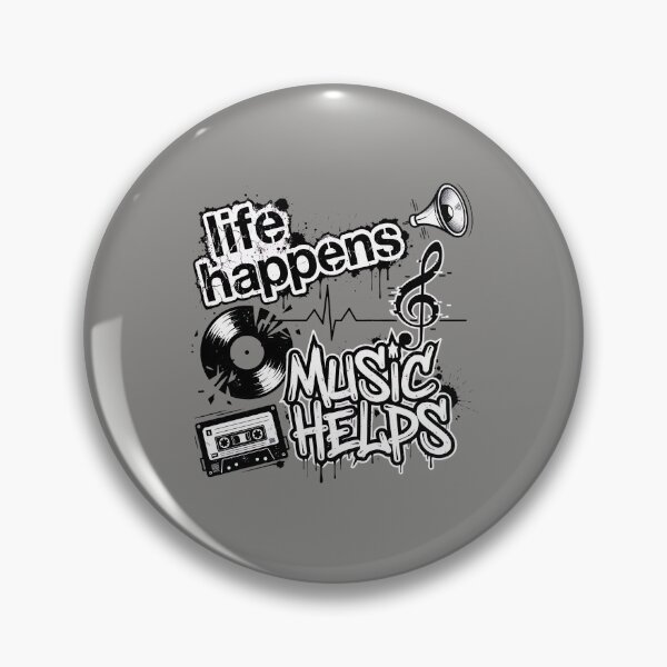 Item preview, Life Happens Music Helps Quote Stylized Graphic-62 designed and sold by RadiantRuche.