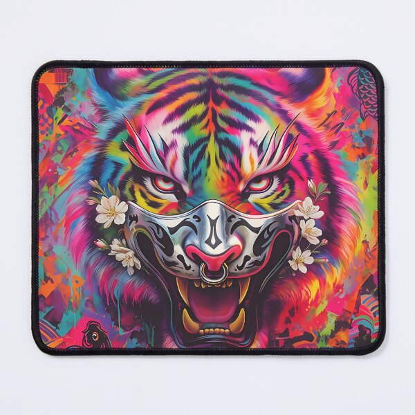 Item preview, Neon Japanese Tiger – Street Graffiti Art designed and sold by RH Design Lab.