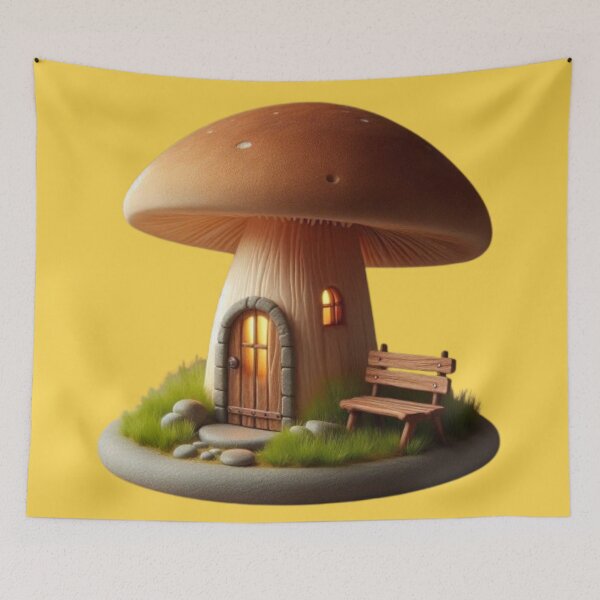 Item preview, Cozy Luminous Mushroom House - Fairycore Aesthetic designed and sold by Catfcreations.