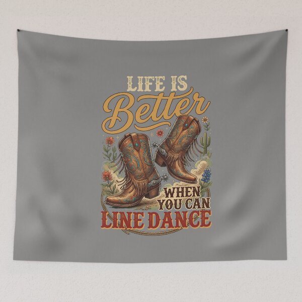 Item preview, Life Is Better Line Dance Boots Graphic-56 designed and sold by RadiantRuche.