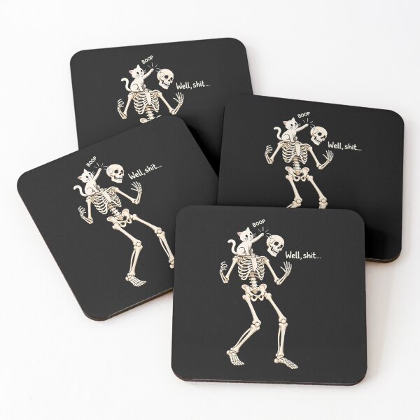 Item preview, Boop Well Shit Skeleton Black Cat Halloween Spooky Season designed and sold by GenioFin.