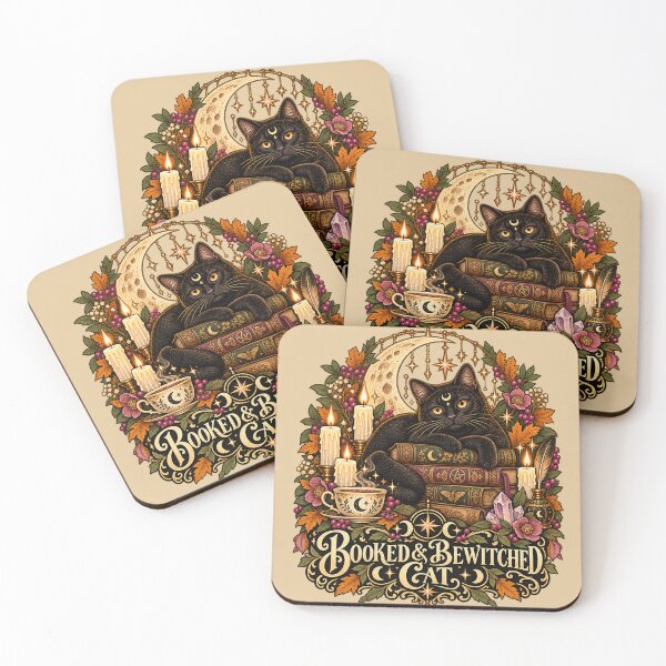 Item preview, Bookish Bewitched Cat – Witchy Black Cat Books and Magic designed and sold by Blanczet.