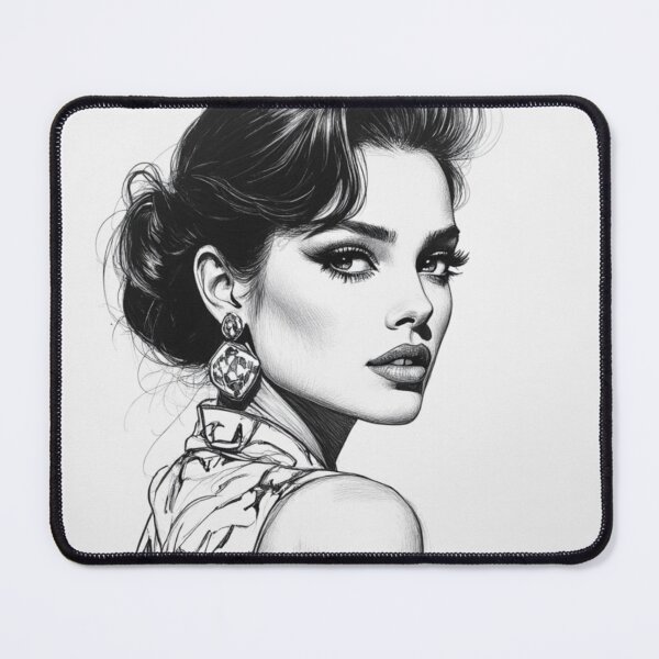 Item preview, Timeless Vogue - Monochrome Beauty Portrait Art designed and sold by nhk999.