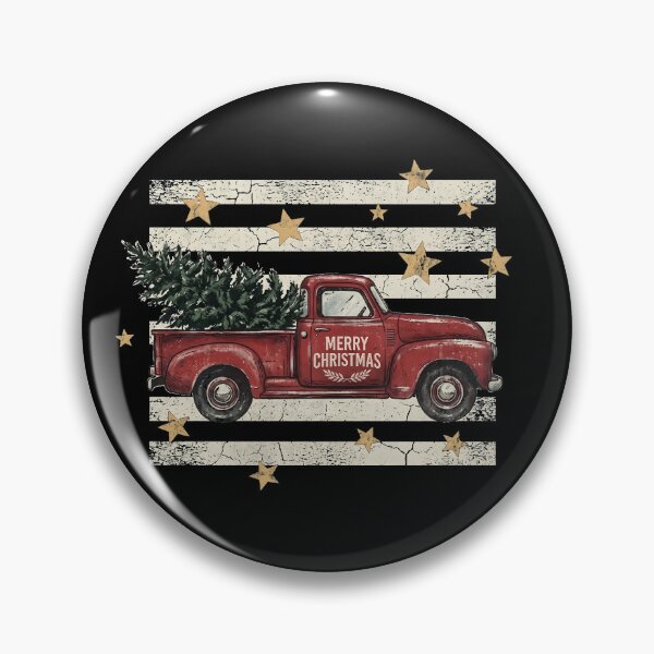 Item preview, Vintage Red Truck Christmas Tree T-Shirt designed and sold by dudelinart.