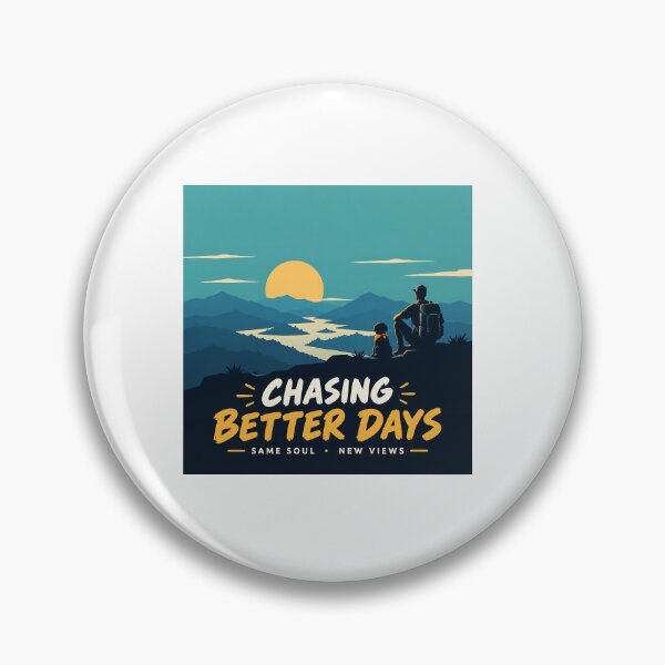 Item preview, Chasing Better Days Adventure Travel Mountain Sunset Hiking Design designed and sold by LexaArtworks.