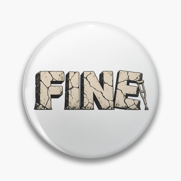 Item preview, FINE - Cracked Stone Letters with a Crutch designed and sold by Digipeel.