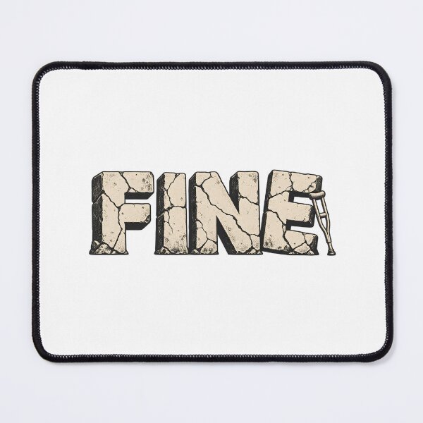 Item preview, FINE - Cracked Stone Letters with a Crutch designed and sold by Digipeel.