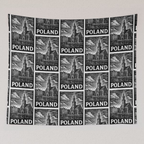 Item preview, Poland Linocut Style  designed and sold by Thistle-TShop.