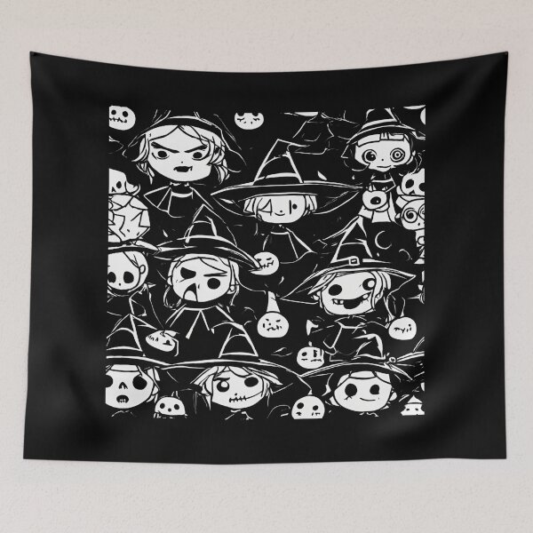 Item preview, Creepy Cute Little Witches and Spooky Pumpkin designed and sold by Blink Art Studio.