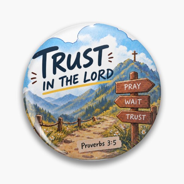 Item preview, Trust in the Lord – Proverbs 3:5 Christian Bible Verse Faith Inspirational Watercolor Art designed and sold by lindalifepeace.