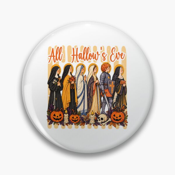 Item preview, Catholic Halloween Saints with Pumpkins and Candles designed and sold by GenioFin.