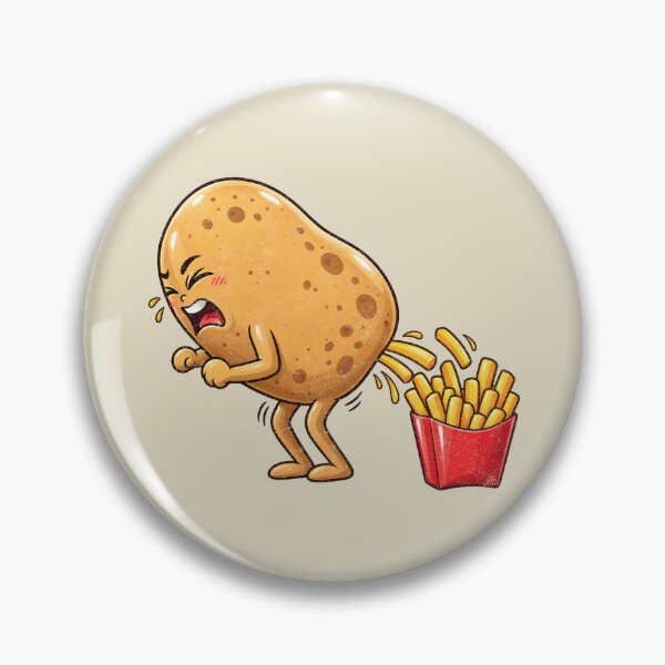 Item preview, Potato Making French Fries – Silly Food Cartoon designed and sold by AwesomeBeyondLimits.
