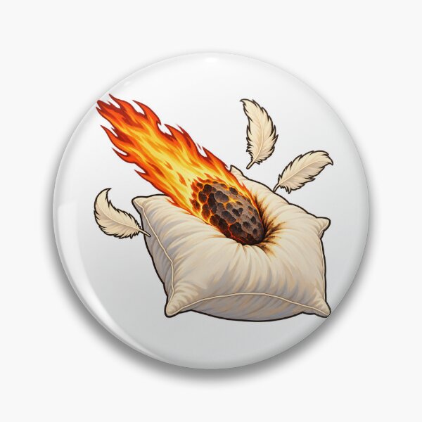 Item preview, Impact Absorbed - Flaming Meteor Meets a Soft Pillow designed and sold by Digipeel.