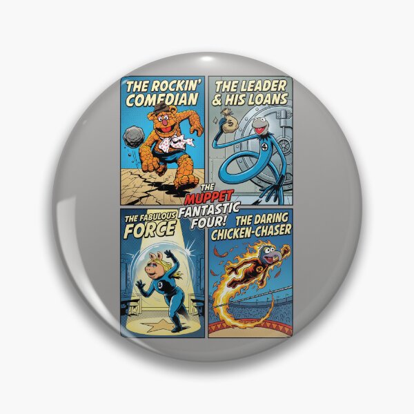 Item preview, Muppet Fantastic Four Team Up Mashup-20 designed and sold by EmberEra.