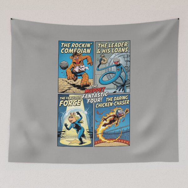 Item preview, Muppet Fantastic Four Team Up Mashup-20 designed and sold by EmberEra.