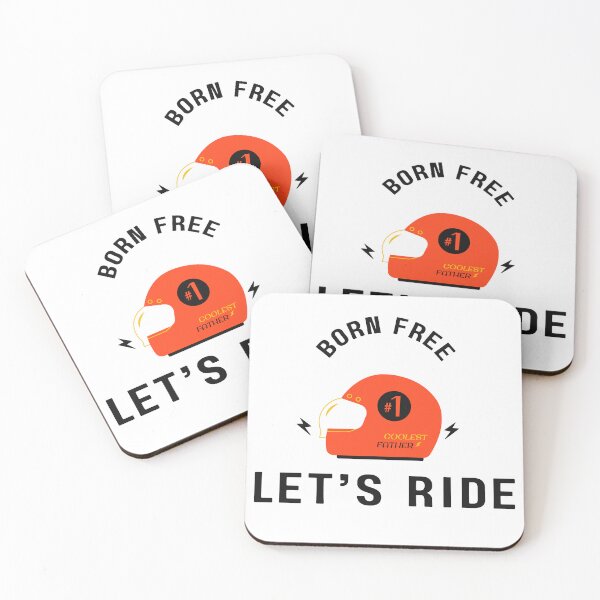 Item preview, Born Free Let's Ride - Coolest Father Number 1 Biker Dad designed and sold by MAC Studio Wear.