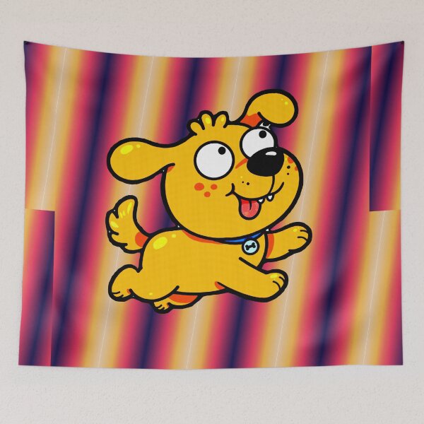 Item preview, Kawaii Yellow Puppy Running Happy - Funny and Cute Chibi Dog designed and sold by AstronautMerch.