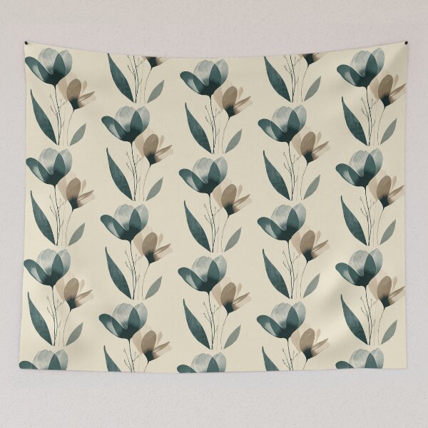 Item preview, Elegant Minimalist Botanical Flowers Art Print designed and sold by colorful-white.