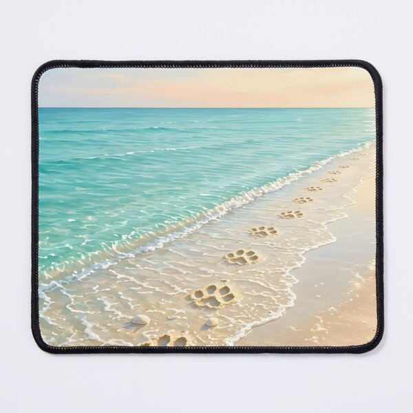 Item preview, Dog Paw Prints on Sandy Beach designed and sold by Sybille-Yates.