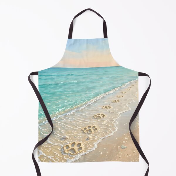 Item preview, Dog Paw Prints on Sandy Beach designed and sold by Sybille-Yates.