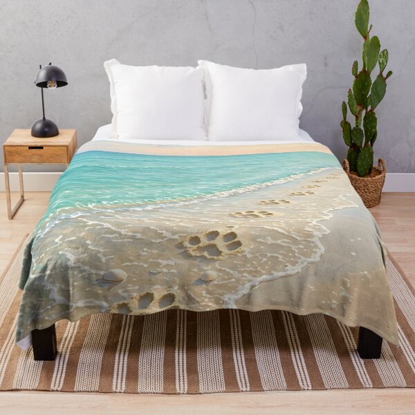 Item preview, Dog Paw Prints on Sandy Beach designed and sold by Sybille-Yates.