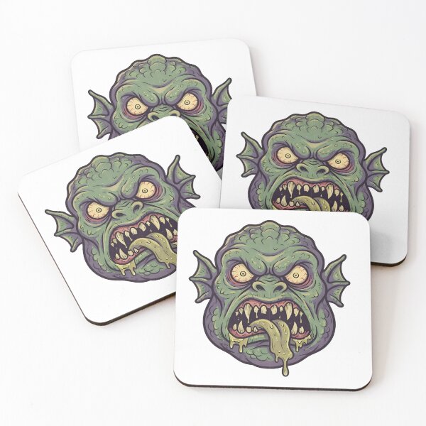 Item preview, Scary Green Sea Monster Face Retro Creature Swamp Beast Halloween designed and sold by ChubbyGoong.