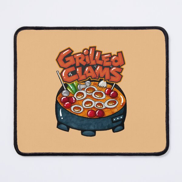 Item preview, Hand-Drawn Korean Grilled Clams with Retro Lettering designed and sold by lazypencil.art.