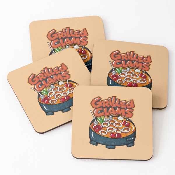 Item preview, Hand-Drawn Korean Grilled Clams with Retro Lettering designed and sold by lazypencil.art.
